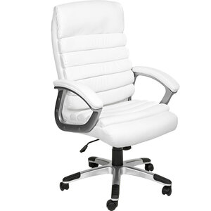 Fauteuil chaise siège de direction rembourrage ondulé blanc 08_0000372