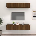 vidaXL Meubles TV 4 Pièces chêne marron 80x30x30 cm bois ingénierie