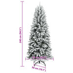 vidaXL Sapin de Noël artificiel avec neige floquée 240 cm PVC et PE