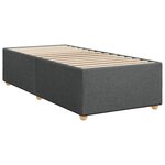 vidaXL Sommier à lattes de lit avec matelas Gris foncé 100x200cm Tissu