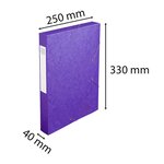 Boite De Classement Cartobox Dos 40mm Carte Lustrée - A4 - Violet - X 10 - Exacompta