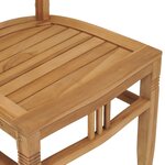 vidaXL Chaises de jardin 2 Pièces Bois de teck solide