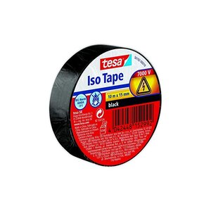 Tesa ruban isolant iso tape, 15 mm x 10 m, noir