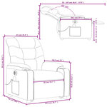 vidaXL Fauteuil inclinable de massage électrique Noir Tissu