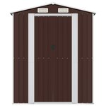 vidaXL Abri de jardin Marron foncé 192x274x223 cm Acier galvanisé