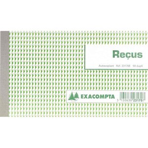 Manifold RECUS 105 x 180 mm 50 Feuillets Dupli x 20 EXACOMPTA