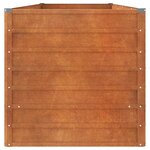 vidaXL Lit surélevé de jardin rouillé 320x80x77 cm acier corten