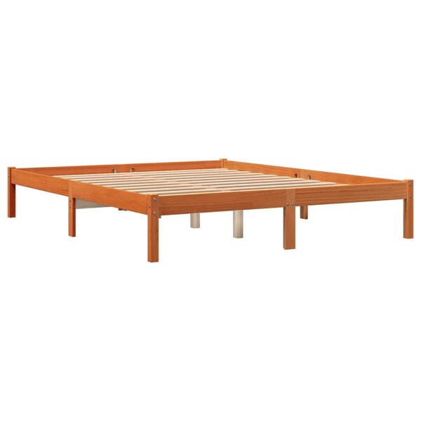 vidaXL Cadre de lit sans matelas cire marron 160x200cm bois pin massif