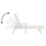 Ensemble de salon de jardin vidaXL 3 pièces blanc HDPE
