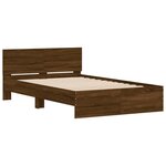 vidaXL Cadre de lit avec tête de lit chêne marron 120x200 cm