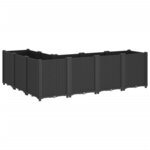 vidaXL Jardinière noir 160x120x53 cm polypropylène