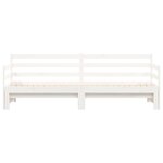 vidaXL Lit de jour avec lit gigogne blanc 90x200 cm bois de pin massif