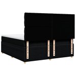 vidaXL Sommier à lattes de lit avec matelas Noir 180x200 cm Tissu