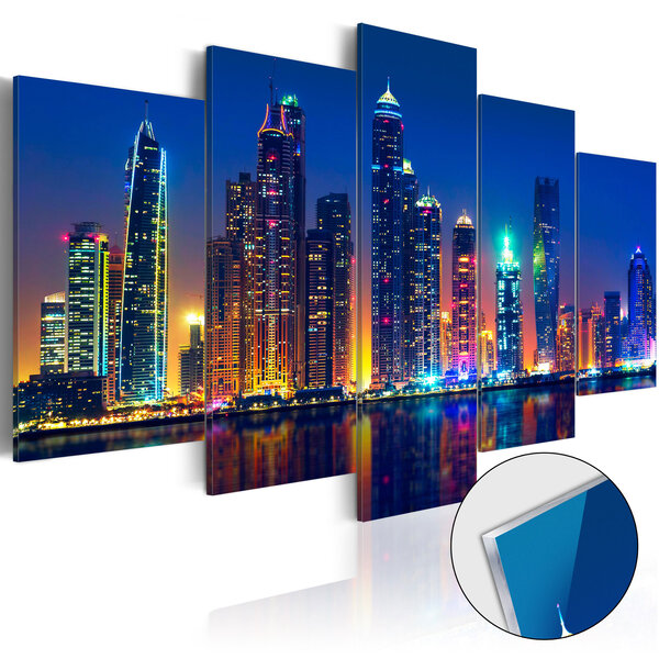 Tableau sur verre acrylique - nights in dubai [glass] l x h en cm 100x50