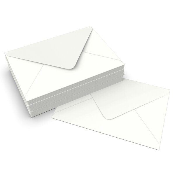 Lot de 100 enveloppe blanche vergée 114x162 mm (c6)