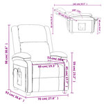 vidaXL Fauteuil de massage Cappuccino Similicuir