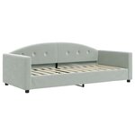 vidaXL Lit de jour avec lit gigogne gris clair 80x200 cm velours