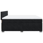 vidaXL Sommier à lattes de lit avec matelas Noir 180x200 cm Velours