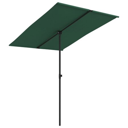 vidaXL Parasol d'extérieur avec mât en aluminium 2x1 5 m Vert