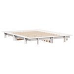 vidaXL Cadre de lit sans matelas blanc 120x190 cm bois de pin massif
