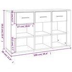 vidaXL Buffet Chêne marron 100x30x59 5 cm Bois d'ingénierie