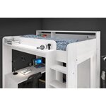 Lit combiné mezzanine enfant - Décor Pin Petterson - Sommier inclus - 90 x 200 cm