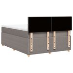 vidaXL Sommier à lattes de lit avec matelas Taupe 160x200 cm Tissu