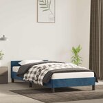 vidaXL Cadre de lit sans matelas bleu foncé 90x190 cm velours