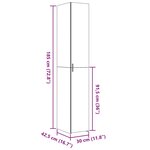vidaXL Buffet haut noir 30x42 5x185 cm bois d'ingénierie