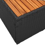 vidaXL Canapé de Jardin 2 Places avec Rangement & Coussins Noir Poly Rattan