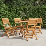 vidaXL Chaises de jardin pliantes lot de 4 47x62x90cm bois massif teck