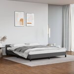 vidaXL Cadre de lit avec tête de lit Gris 160x200 cm Similicuir