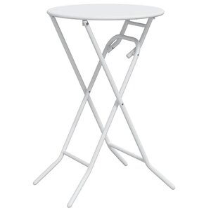 vidaXL Table de Jardin Blanc 50 x 50 x 72 cm Acier