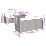 vidaXL Ensemble de canapé de jardin 7 pièces avec coussins en poly rotin beige acacia