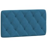 vidaXL Cadre de lit avec lumières LED bleu 100x200 cm velours