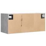 vidaXL Meuble TV mural avec lumières LED gris béton 80x31x35 cm