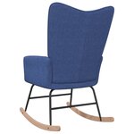 vidaXL Chaise à bascule Bleu Tissu