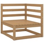 vidaXL Canapés d'angle de jardin 2 Pièces Marron miel Bois de pin massif