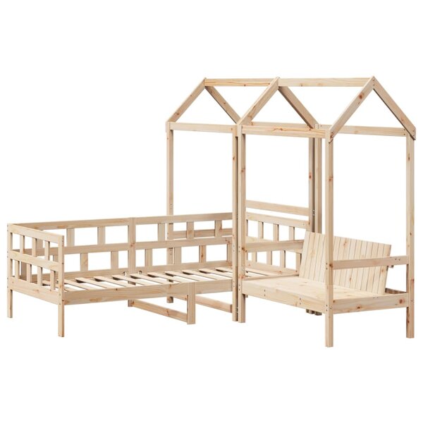 vidaXL Ensemble de lit de jour avec toit 80x200 cm bois de pin massif