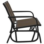 vidaXL Banc oscillant de jardin marron 120 5x76x86 5cm textilène/acier