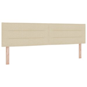 Tête de lit design lignes crème 180 cm en tissu