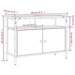 vidaXL Armoire lavabo de salle de bain noir 80x30x60 cm