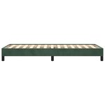 vidaXL Cadre de lit Vert foncé 90x190 cm Velours