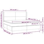 vidaXL Sommier à lattes de lit avec matelas Marron foncé 200x200 cm