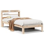 vidaXL Cadre de lit avec tête de lit 90x200 cm bois de pin massif