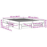 vidaXL Cadre de lit sans matelas chêne sonoma 120x200 cm