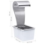 vidaXL Cascade de jardin Argenté 52 4x34 2x82 cm Acier inoxydable