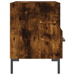 vidaXL Table de chevet chêne fumé 40x35x47 5 cm bois d’ingénierie