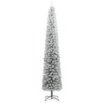 vidaXL Sapin de Noël mince avec support et flocon de neige 270 cm PVC