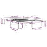 vidaXL Cadre de lit Bois de pin massif 140x190 cm